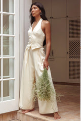 Tammi Halter Vest Top Butter