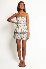 Aureole Short Set - Dusty Blue