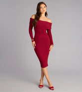 Soft Intentions Off-Shoulder Midi Dress