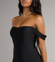 Effortless Charm Off-The-Shoulder Mini Dress