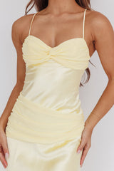 Arizona Sunset Criss-Cross Bow Back Dress Yellow