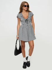 Wescott Gingham Playsuit Black / White Petite