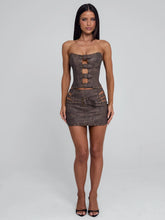 RODEO MINI SKIRT CHOCOLATE