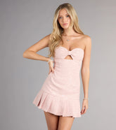 Sweet Like Sequin Tweed Strapless Mini Dress