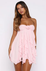 Coral Sands Strapless Mini Dress Pink