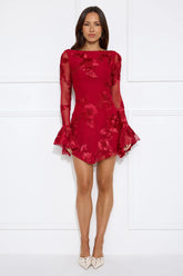 Bright Breezy Long Sleeve Mesh Mini Dress