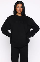 Stay Lifted Oversized Sweater Black