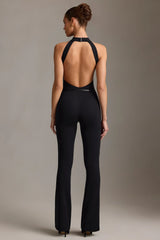 Backless Turtleneck Jumpsuit in Black
