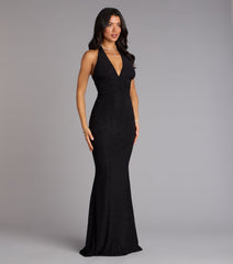 Maribeth Glitter Strappy Back Mermaid Formal Dress