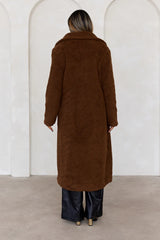 Luxe Teddy Coat Chocolate