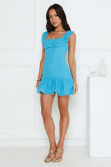 Coral Dreamscape Off Shoulder Mini Dress