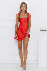 Exotic Flair Satin Mini Dress