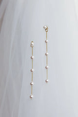 Gaia Pearl Drop Earrings Gold