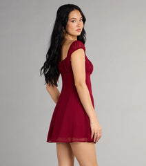 Sweet Yet Sultry Chiffon Mini Dress