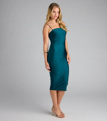 Dreamy Energy Sleeveless Bodycon Midi Dress
