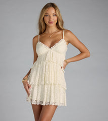 Sweet Looks V-Neck Lace Babydoll Dress