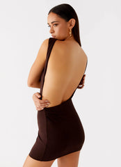 Radia Mini Dress - Chocolate