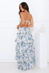 Bloom Spell Strapless Maxi Dress
