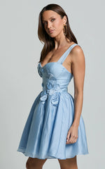 Amalie The Label - Lilou Flower Detail Corset Mini Dress