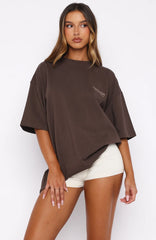 Having My Way Oversized Tee Chocolate