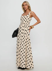 Cartmel Maxi Dress Cream / Polka Dot
