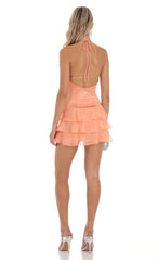 Ruffle Dress in Orange