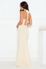 Silver Lining Love Halter Maxi Dress