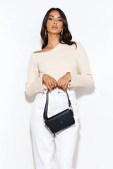 Winter Date Knitted Top Beige