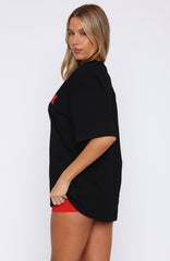 With Love In The Moment Oversized Tee Black